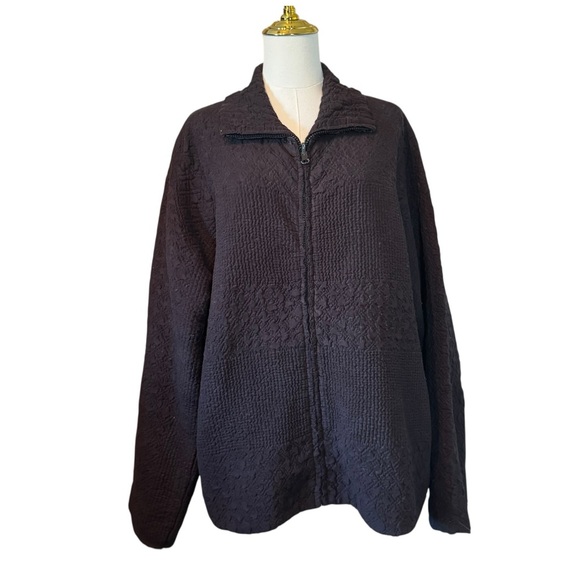 SilkLand Women's Black Textured Utility Jacket Pockets 1X - Picture 8 of 8